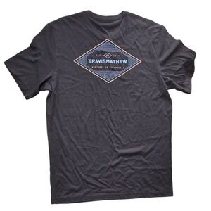 Travis Mathew Mens Black Short Sleeve T Shirt Size L Casual Golf tee packable